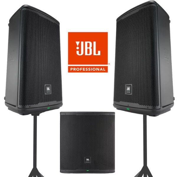 PACK + 100 PERSONNES – JBL EON 710 + 718S et deux micro